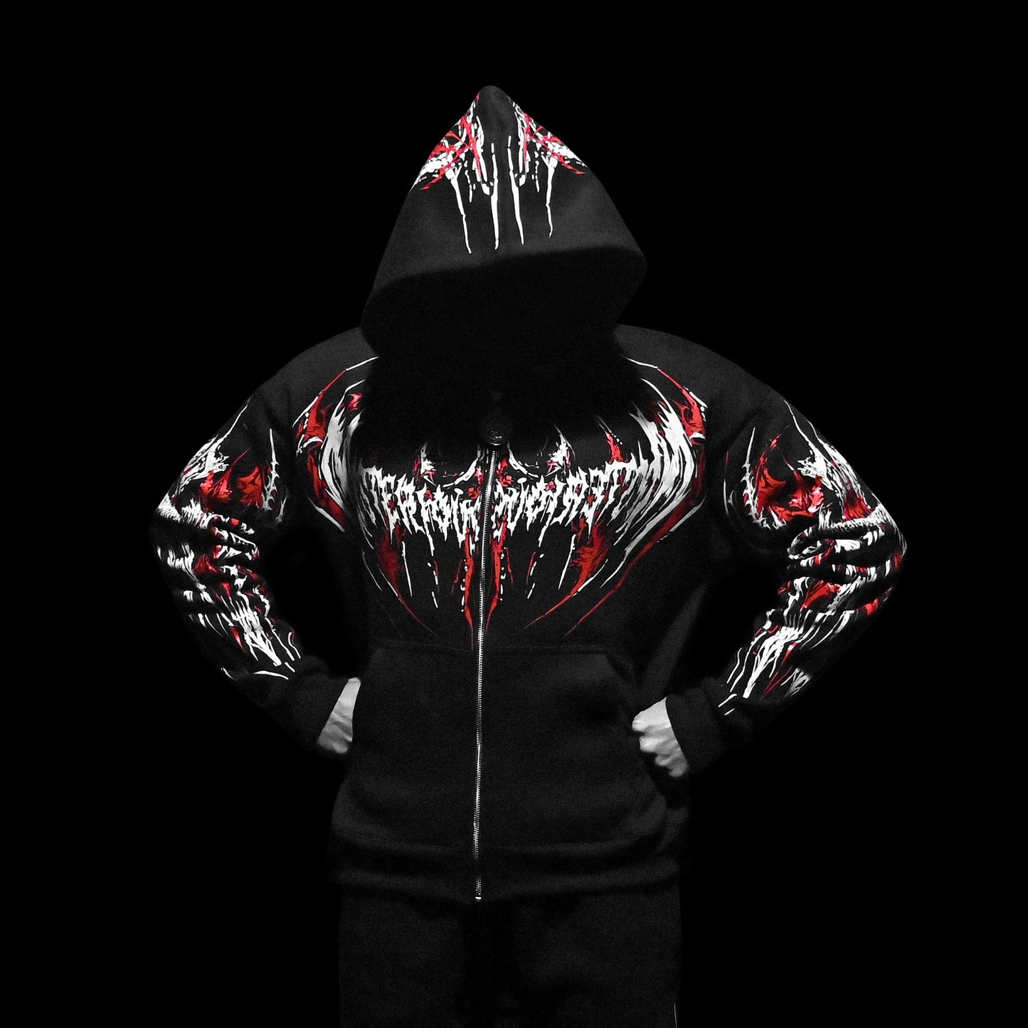 VOID OF DRAGON - OVERSIZED ZIP UP HOODIE