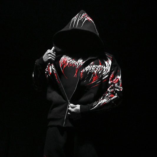 VOID OF DRAGON - OVERSIZED ZIP UP HOODIE