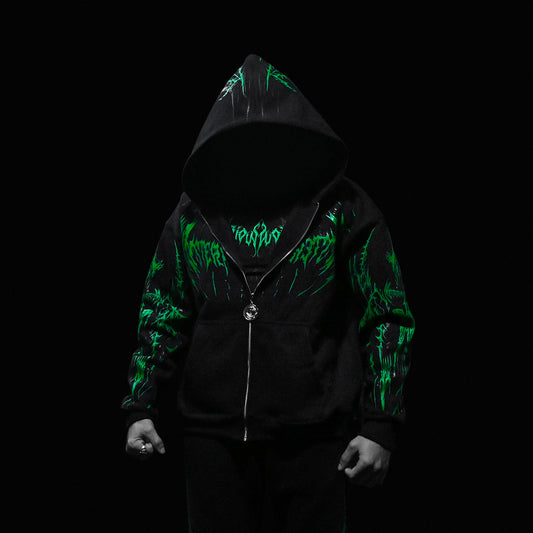 VOID OF DRAGON - OVERSIZED ZIP UP HOODIE